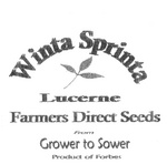 WINTA SPRINTA LUCERNE FARMERS DIRECT SEEDS FROM GROWER TO SOWER PRODUCT OF FORBES