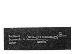 REALISED ECONOMIC VALUE = (STRATEGY * TECHNOLOGY) TOTAL USER EXPERIENCE QUALITY -1