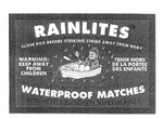 RAINLITES WATERPROOF MATCHES ALLUMETTES DE SURETE IMPERMEABLES
