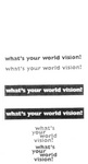 WHAT'S YOUR WORLD VISION?