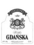 LUKSUSOWA WODKA GDANSKA 997 M 1997 FABRYKA WODEK GDANSKICH W ; STAROGARDZIE GD. S.A. WYPRODUKOWANO W POLSCE