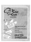 CHEF CRAFT ESSENTIALS GRATER SHREDDER WITH FINGER FRIENDLY FOOD HOLDER FINE & SOARSE CUTTING SURFACE NONE RUST DISHEWASHER SAFE