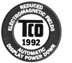 TCO 1992 REDUCED ELECTROMAGNETIC FIELDS AUTOMATIC DISPLAY POWER DOWN