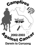CAMPFIRES AGAINST CANCER 2002-2003 DARWIN TO CORRYONG