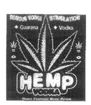 SERIOUS VODKA STIMULATION GUARANA VODKA HEMP VODKA HIGHLY ENJOYABLE MAGIC POTION