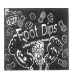 TASTY TREATS SUPER SOUR FOOT DIPS LOLLIPOP WITH CANDY POWDER