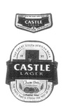 CASTLE LAGER THE GREAT SOUTH AFRICAN BEER CHARLES GLASS FOUNDER BREWER THE TASTE THAT'S STOOD THE TEST OF TIME BREWED WITH THE SAME CARE SINCE 1985
