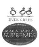 DUCK CREEK MACADAMIA SUPREMES DARK CHOCOLATE OVER HONEY DIPPED MACADAMIAS
