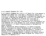 R & R AWARD PROGRAM FOR LIFE ; R & R AWARD FOR LIFE ; REWARD & RECOGNITION AWARD FOR LIFE ; REST & RECREATION AWARD FOR LIFE