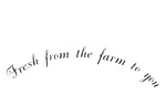FRESH FROM THE FARM TO YOU