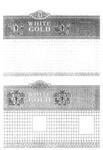 WHITE GOLD SILVER LABEL ; WHITE GOLD GOLD LABEL