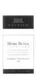 T PATRICK HOME BLOCK VINEYARD COONAWARRA CABERNET SAUVIGNON 2001 SINGLE VINEYARD